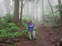 Karen, halfway up the trail